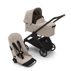Bababoom Boutique Desert Taupe (Black Chassis) / With Carrycot Bugaboo Dragonfly