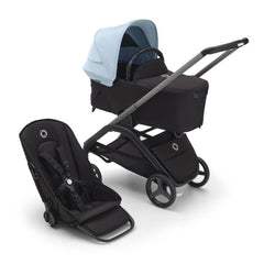 Bababoom Boutique Sky Blue (Black Fabric, Graphite Chassis) / With Carrycot Bugaboo Dragonfly
