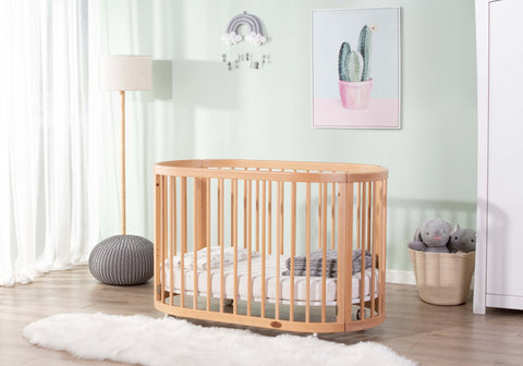 Boori Cot & Cot Bed Beech / No Mattress Boori Oasis Oval Cot - Direct Delivery