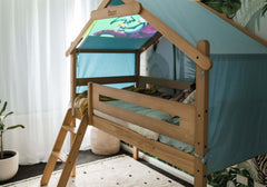 Boori Single Bed Boori Forest Teepee Single Loft Bed with Tent Canopy - Direct Delivery
