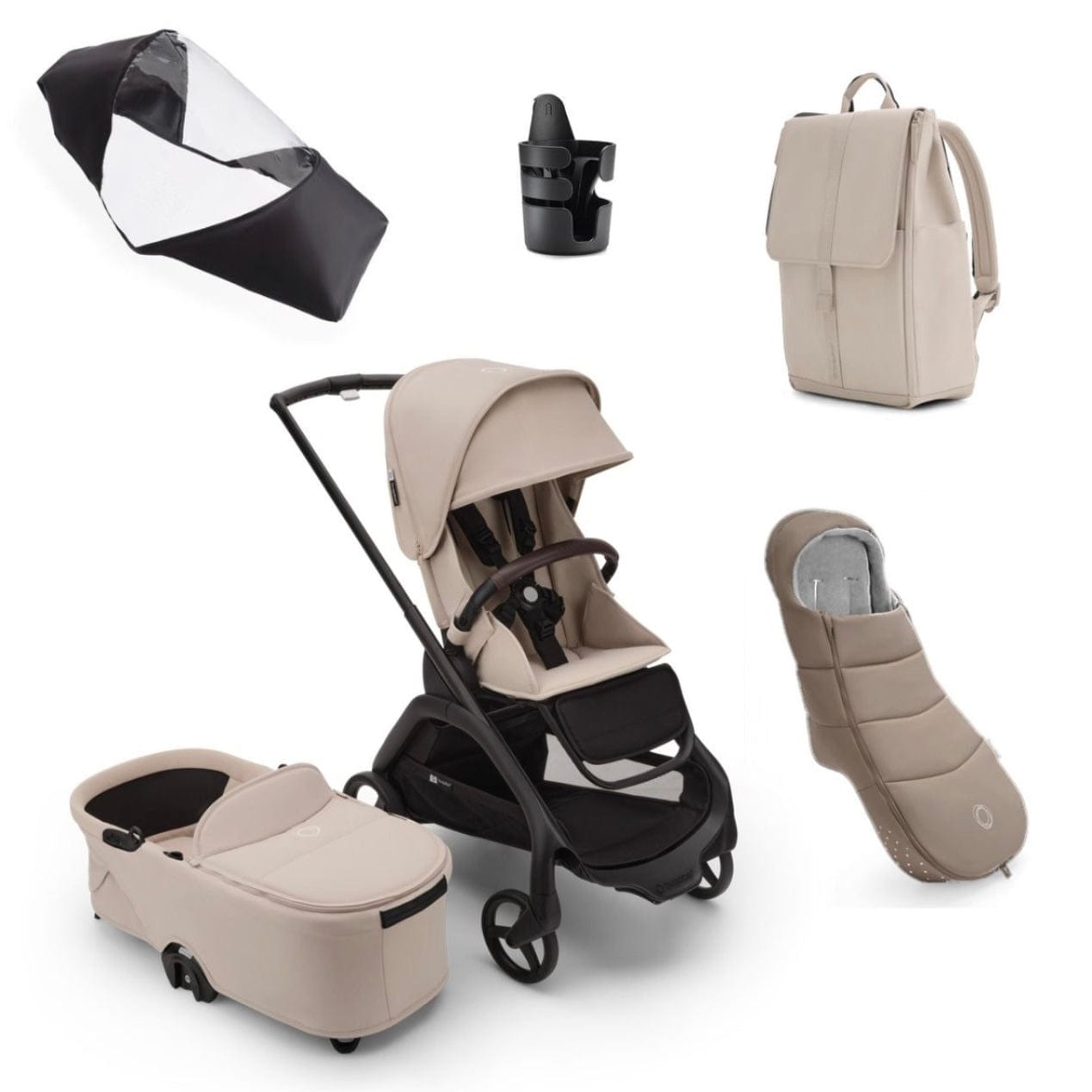bugaboo dragonfly pink Bugaboo Dragonfly Essential Bundle -Desert Taupe – Bababoom Boutique