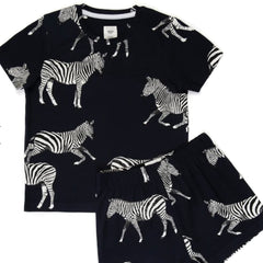 Chelsea Peers Chelsea Peers Navy Zebra Print Pyjama’s