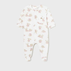 Mayoral Two Piece Mayoral Pink Bunny Sleepsuit and Hat