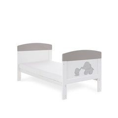 Obaby Cot & Cot Bed OBABY Grace Inspire Cot Bed - Me & Mini Me Elephants - Grey