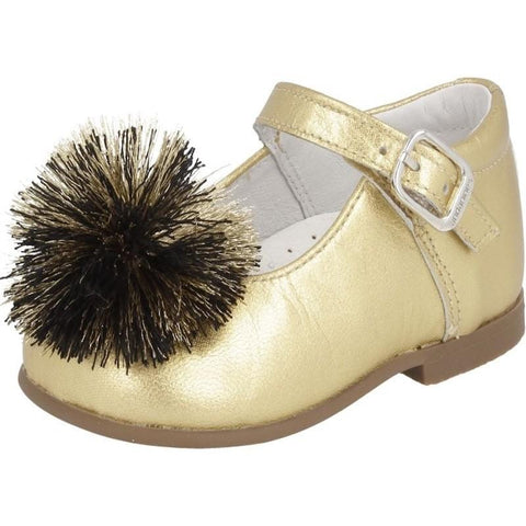 Andanines Gold Pom-Pom Shoes - Shoes