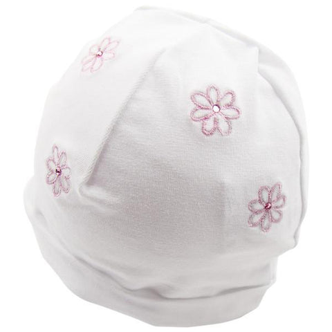 Baby Graziella Flower Design White Hat - Hat