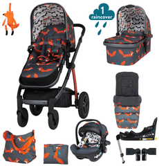 Cosatto Prams Charcoal Mister Fox Cosatto Wow 2 Everything Bundle - Direct Delivery