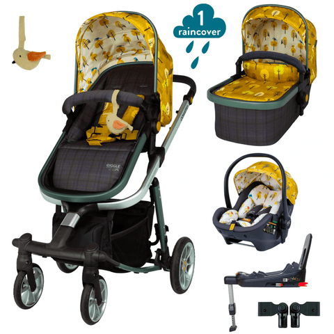 Cosatto Prams Spot The Birdie Cosatto Giggle Quad Car Seat and i-size Base Bundle - Direct Delivery