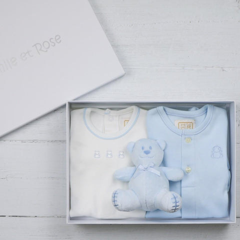 Emile et Rose ’Truman’ Blue Gift Set - 1 Month - Gifts