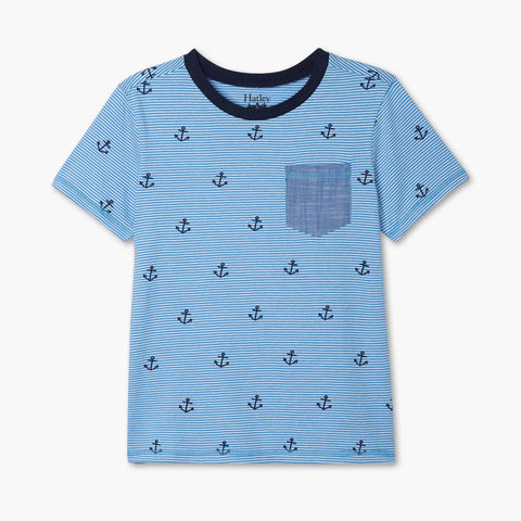 Hatley ’Blue Anchors’ T-Shirt - T-shirt