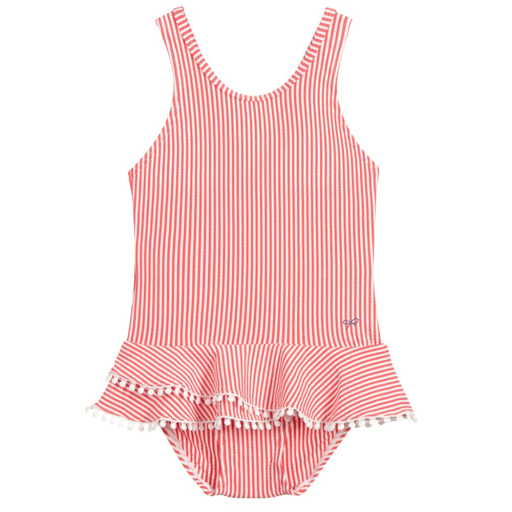 Lili Gaufrette Red White Striped Swimsuit