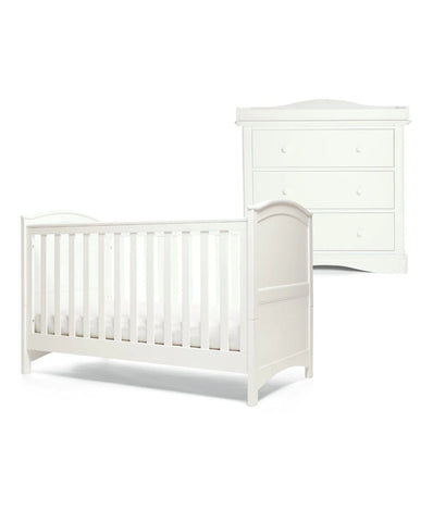 Mamas & Papas Nursery Furniture Set Mamas & Papas 'Flyn' 2 Piece Cotbed Range with Dresser Changer and Wardrobe - White
