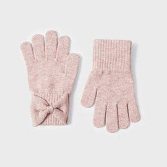 Mayoral Gloves & Mittens Mayoral Pink Knit Bow Gloves