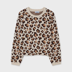 Mayoral Leopard Print Sweatshirt - Sweatshirt