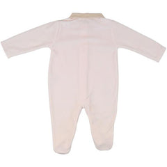 Nanan Heart Design Pink Velour Babygrow - 9 Months - 