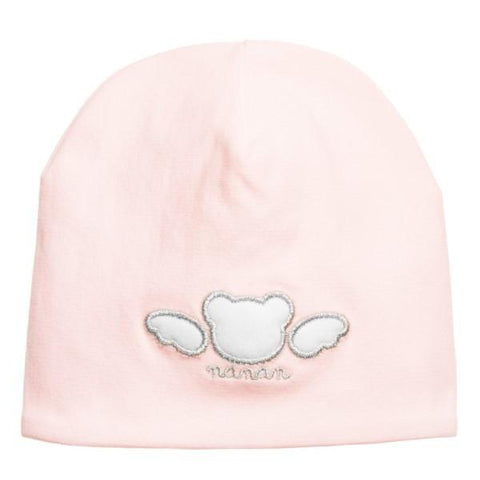 Nanan Pink Angel Bear Design Hat - 0-3 Months - Hat
