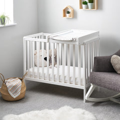 Obaby Cot & Cot Bed Cot & Cot Top Changer Obaby - White Bantam Space Saver Cot - Direct Delivery
