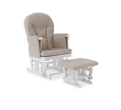 Obaby Nursery Furniture Sand Obaby - Reclining Glider Chair & Stool - Direct Delivery
