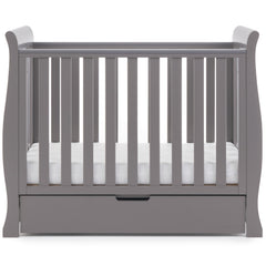 Obaby Nursery Furniture Taupe Grey Obaby Stamford Stamford Space Saver Sleigh & Sprung Mattress - Direct Delivery