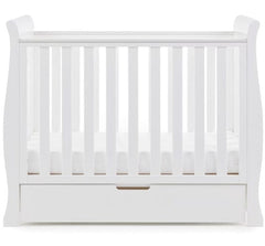Obaby Nursery Furniture White Obaby Stamford Stamford Space Saver Sleigh & Sprung Mattress - Direct Delivery