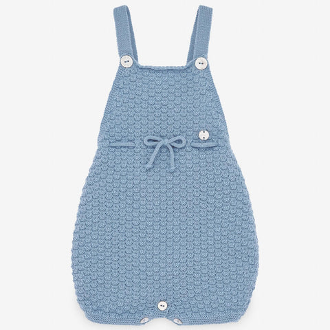 Paz Rodriguez Blue Knitted Short Dungarees - Dungaree