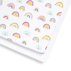 Snuz Cot & Cot Bed 2 Pack Fitted Sheet - Colour Rainbow - 