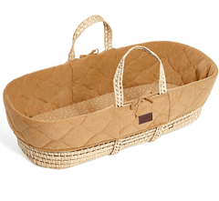 The Little Green Sheep Moses Baskets & Cribs Quilted Moses Basket and Mattress - Honey (Pre order) The Little Green Sheep Moses Basket