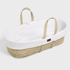 The Little Green Sheep Knitted Moses Basket Mattress & Stand