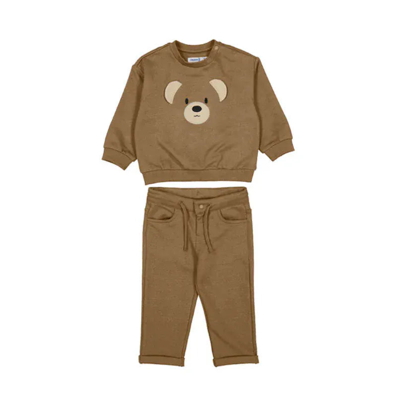 Bababoom Boutique Mayoral Brown Teddy Tracksuit