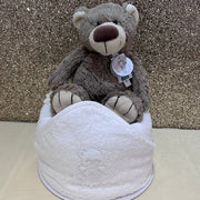 Bababoom Boutique Neutral Bear Nappy Cake