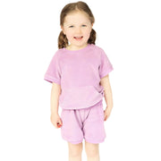 Bababoom Boutique Three Piece Set Lilac 2pcs Towelling Set