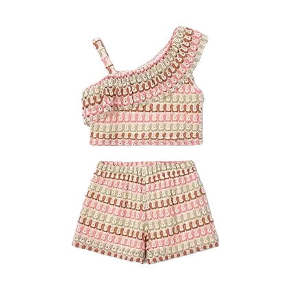 Bababoom Boutique Two Piece Mayoral Crotchet Style Two Piece Set