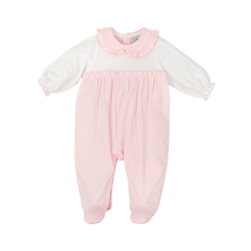 Babidu baby grow Babidu Pink Frill Babygrow