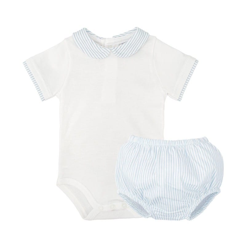 Babidu Two piece set Babidu Blue & White Striped Two Piece