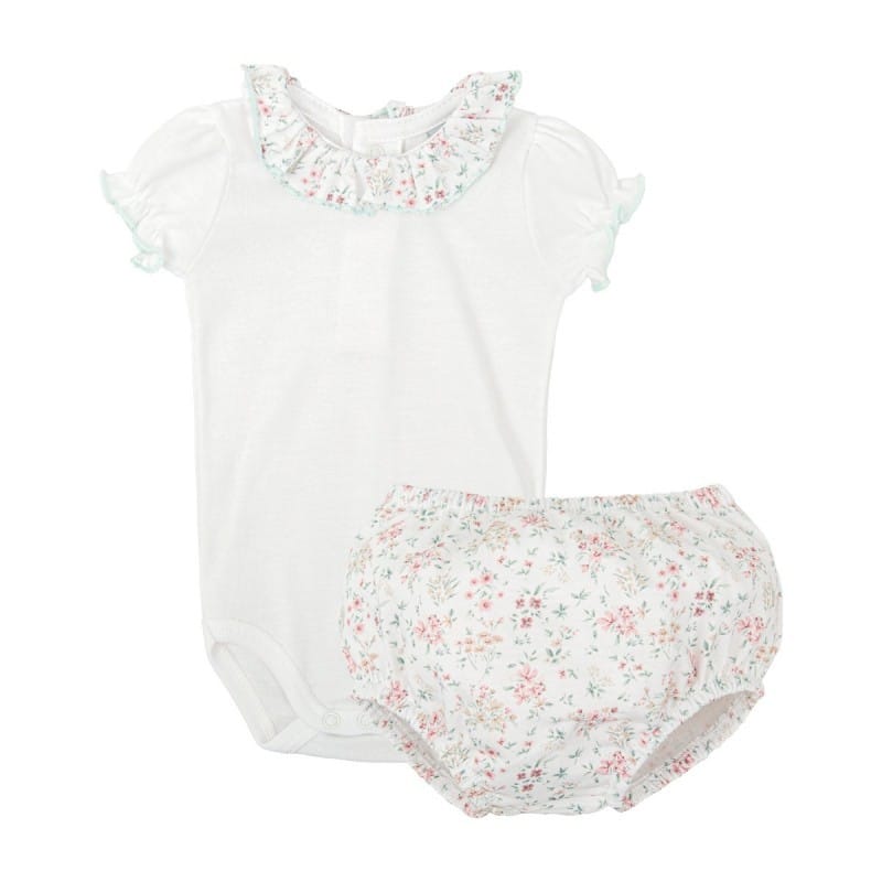 Babidu Two piece set Babidu Floral & White Two Piece