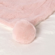 Baby blanket with pom-poms- Pink