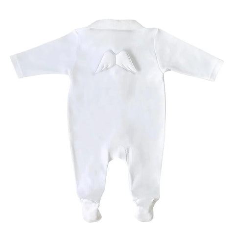 Baby Gi Babygrow Newborn Baby Gi White Angel Wings Newborn Blanket & Hat Gift Set