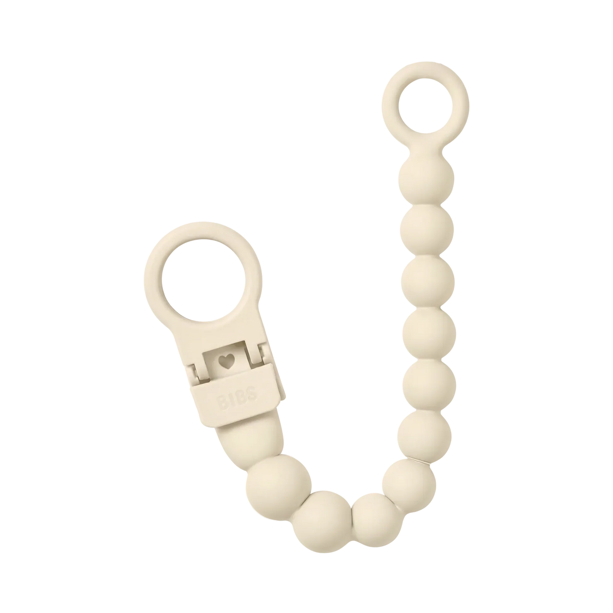 Bibs Beaded Ivory Bibs Pacifier Clip