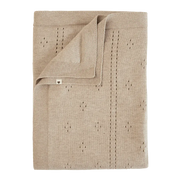 Bibs Blanket Bibs Knitted Blanket Pointelle -Cream
