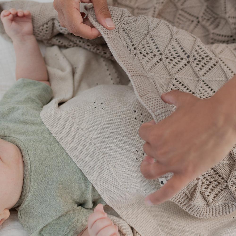 Bibs Blanket Bibs Knitted Blanket Pointelle