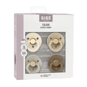 Bibs Soothers Bibs - 4 Pack Natural Rubber Soothers-Neutral