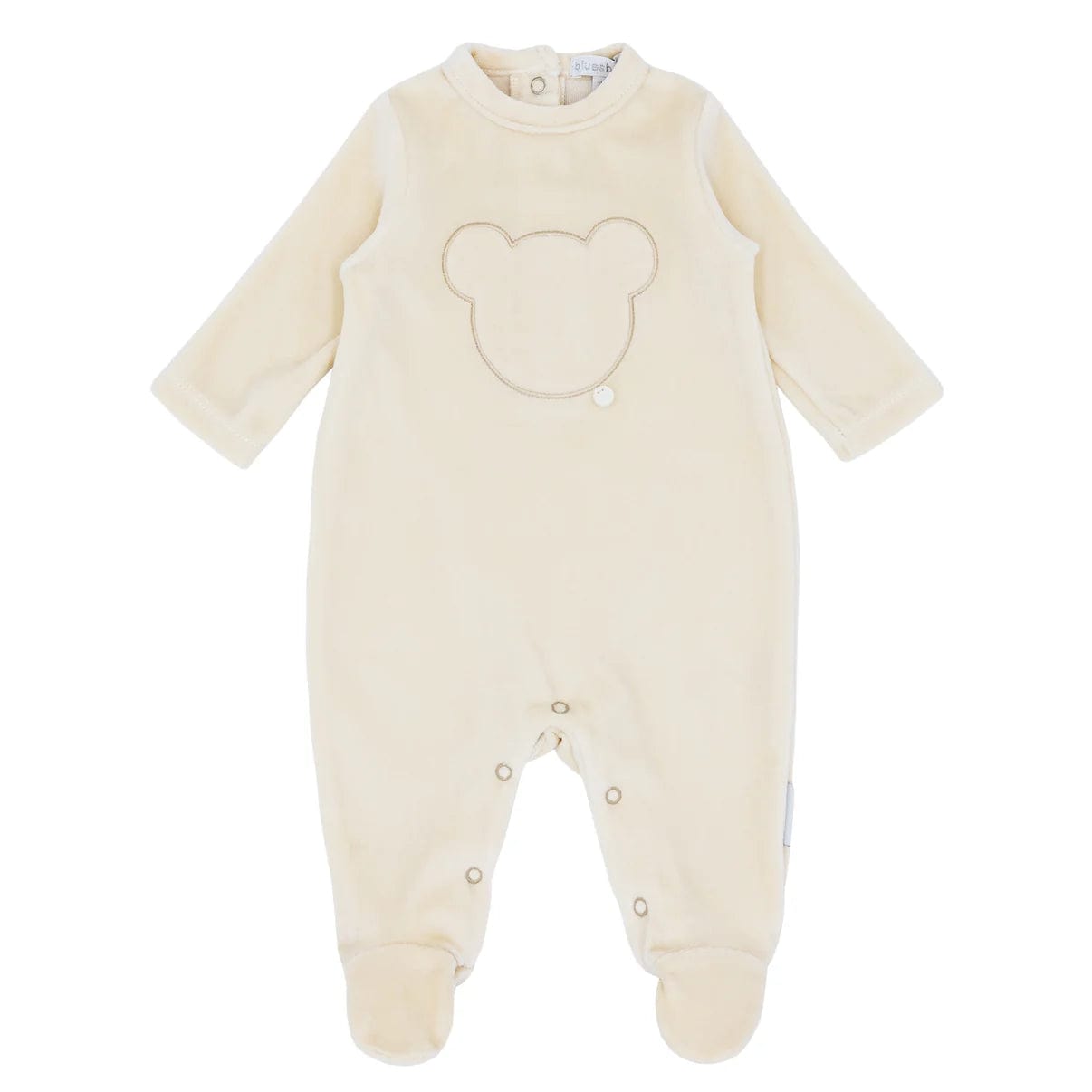 Blues Baby Babygrow Blues Baby Teddy Bear Velour Babygrow Caramel