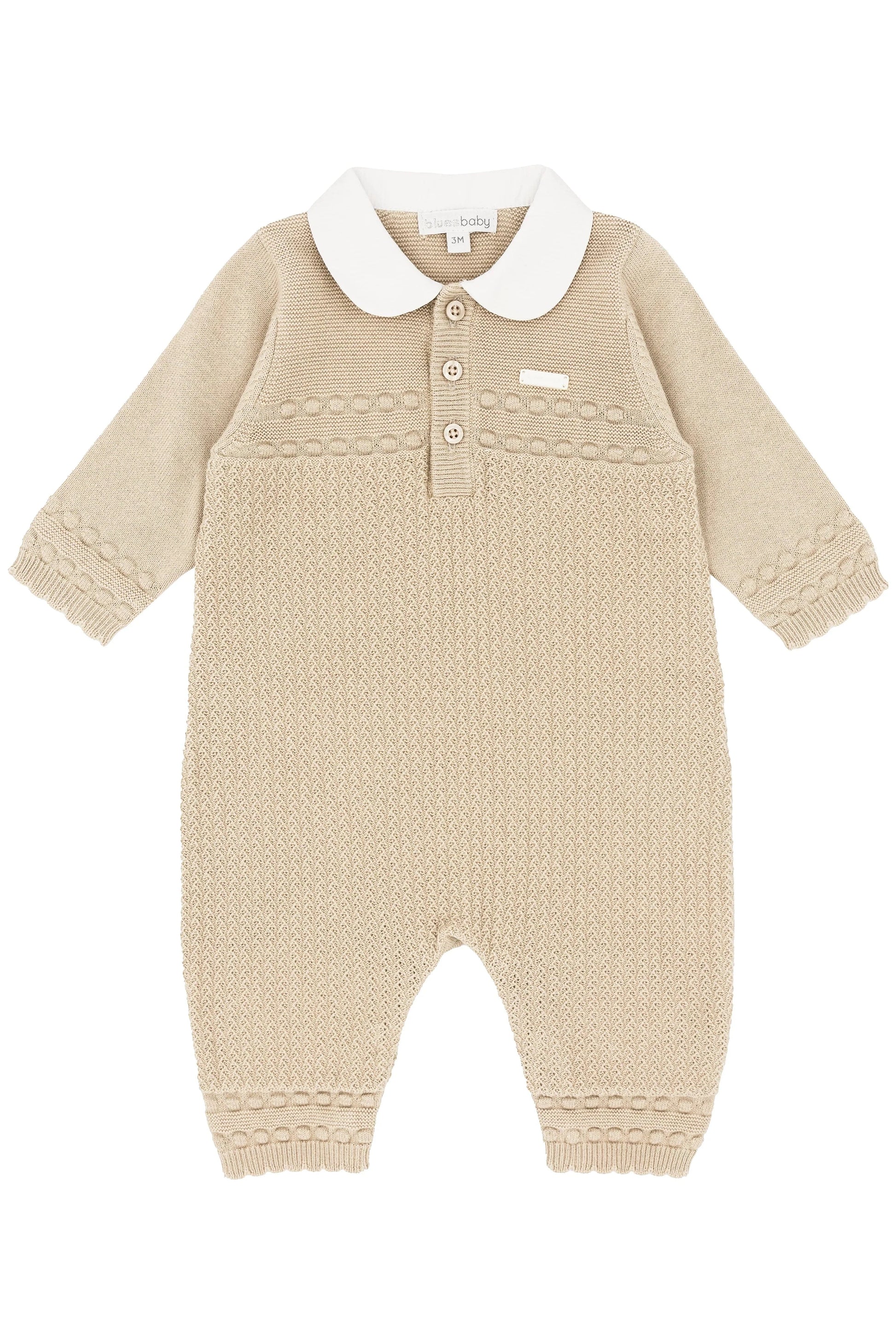 Blues Baby Romper Blues Baby Beige Knit Romper