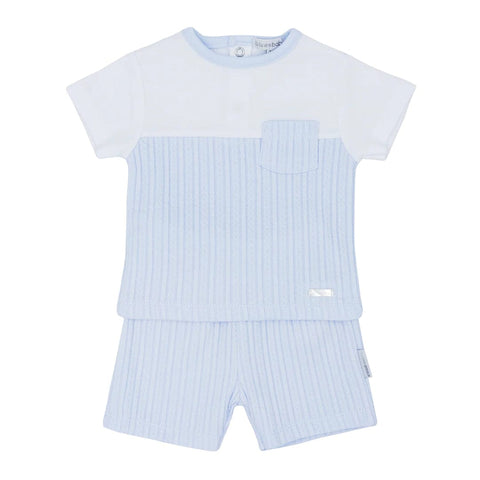 Blues Baby Two piece set Blues Baby Blue and White Two Piece Set