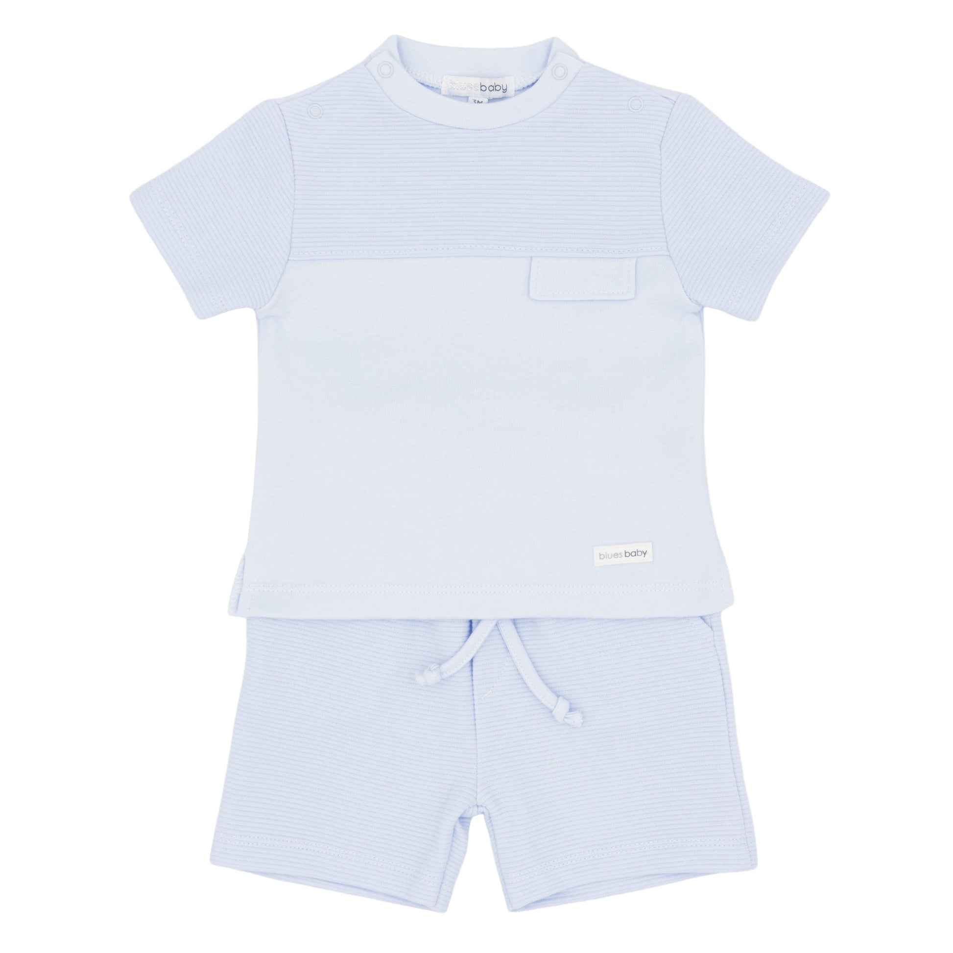 Blues Baby Two piece set Blues Baby Blue Ribbed Two Piece Set