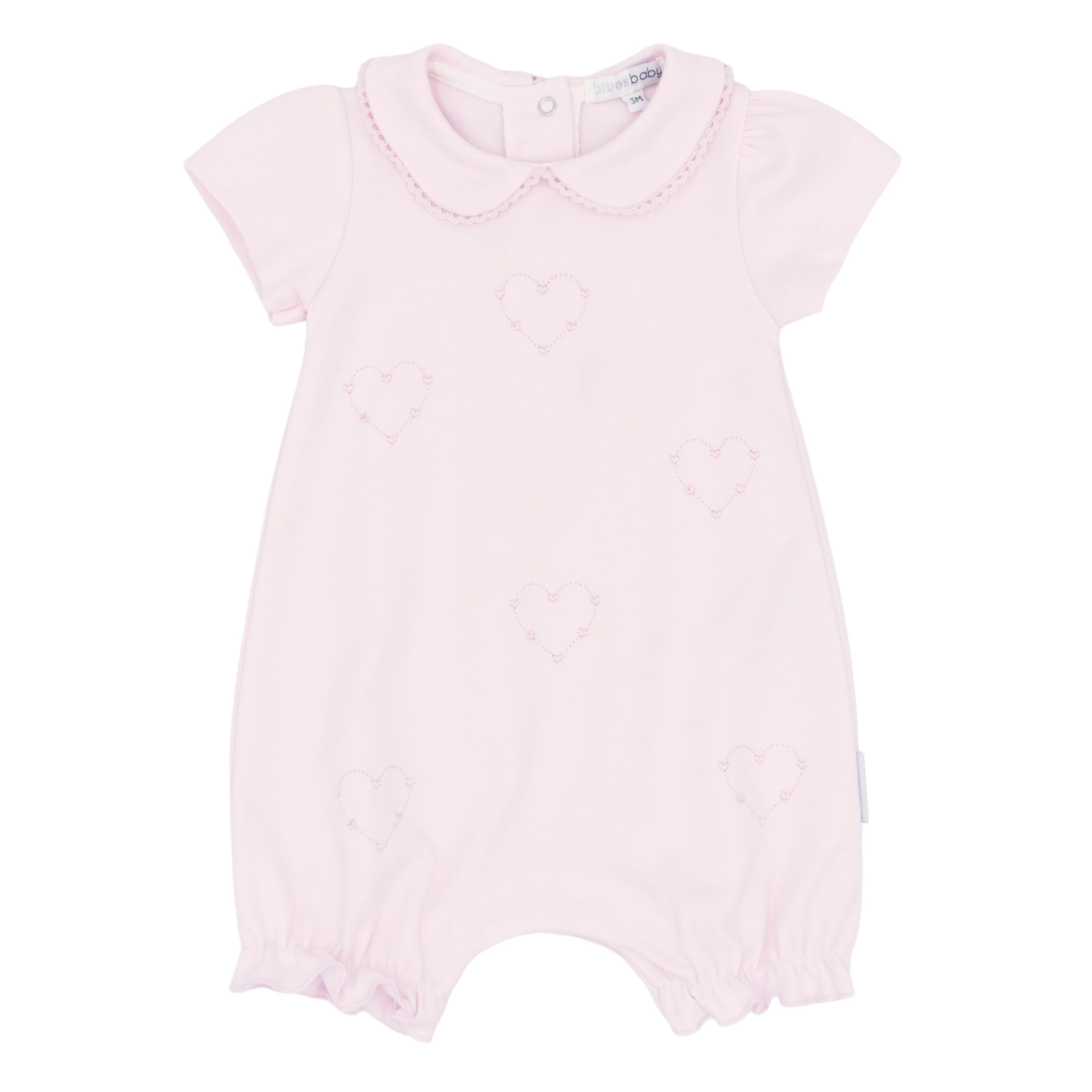 Blues Baby Two Piece Set Blues Baby 'Embroidered Heart' Body