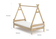 Boori Single Bed Almond Boori Forest Teepee Single Bed - Direct Delivery