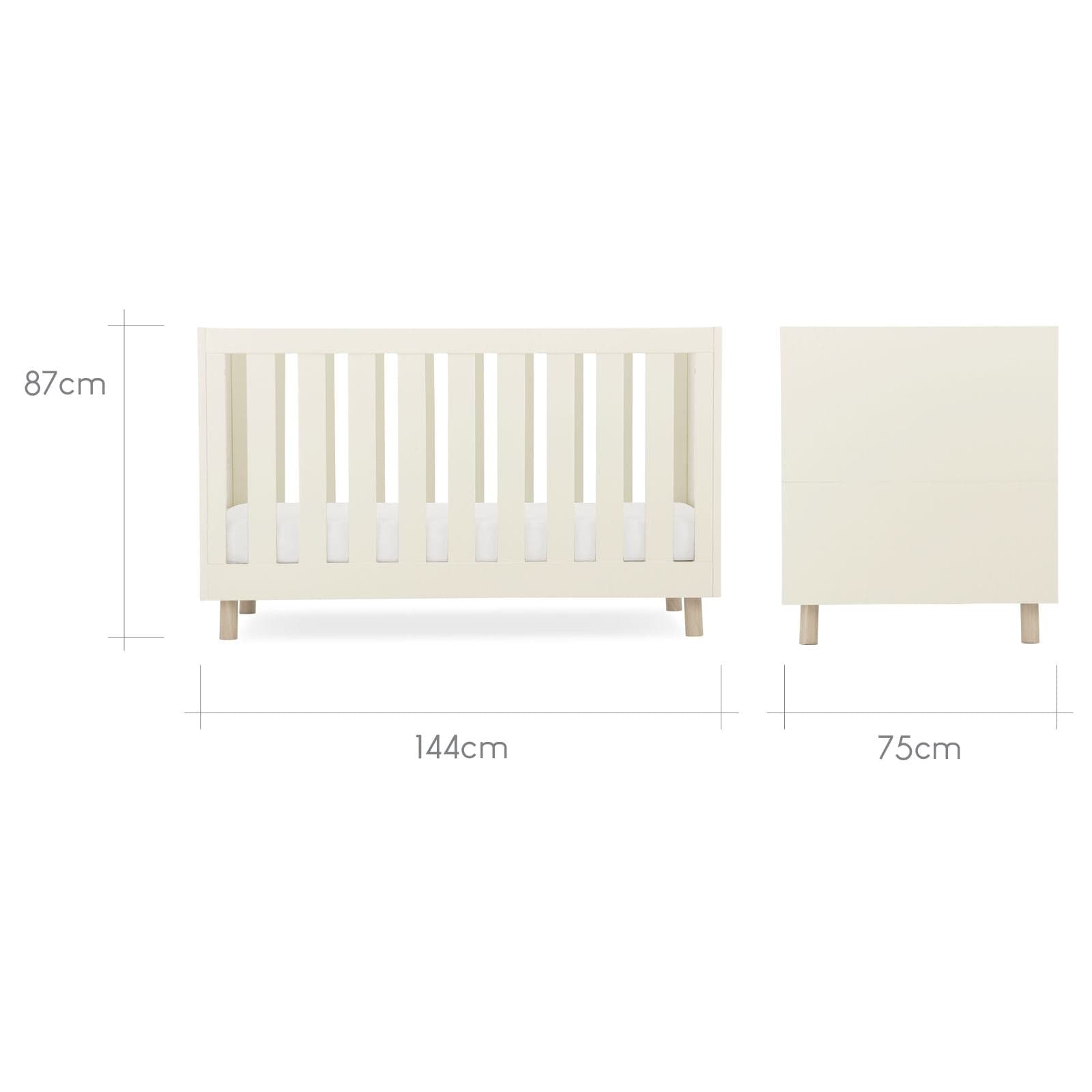Cuddle Co Cuddle Co Harper 3 Nursery Piece Set | Cream & Ash