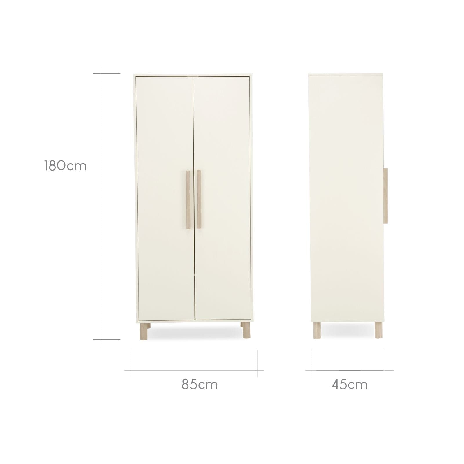 Cuddle Co Cuddle Co Harper 3 Nursery Piece Set | Cream & Ash