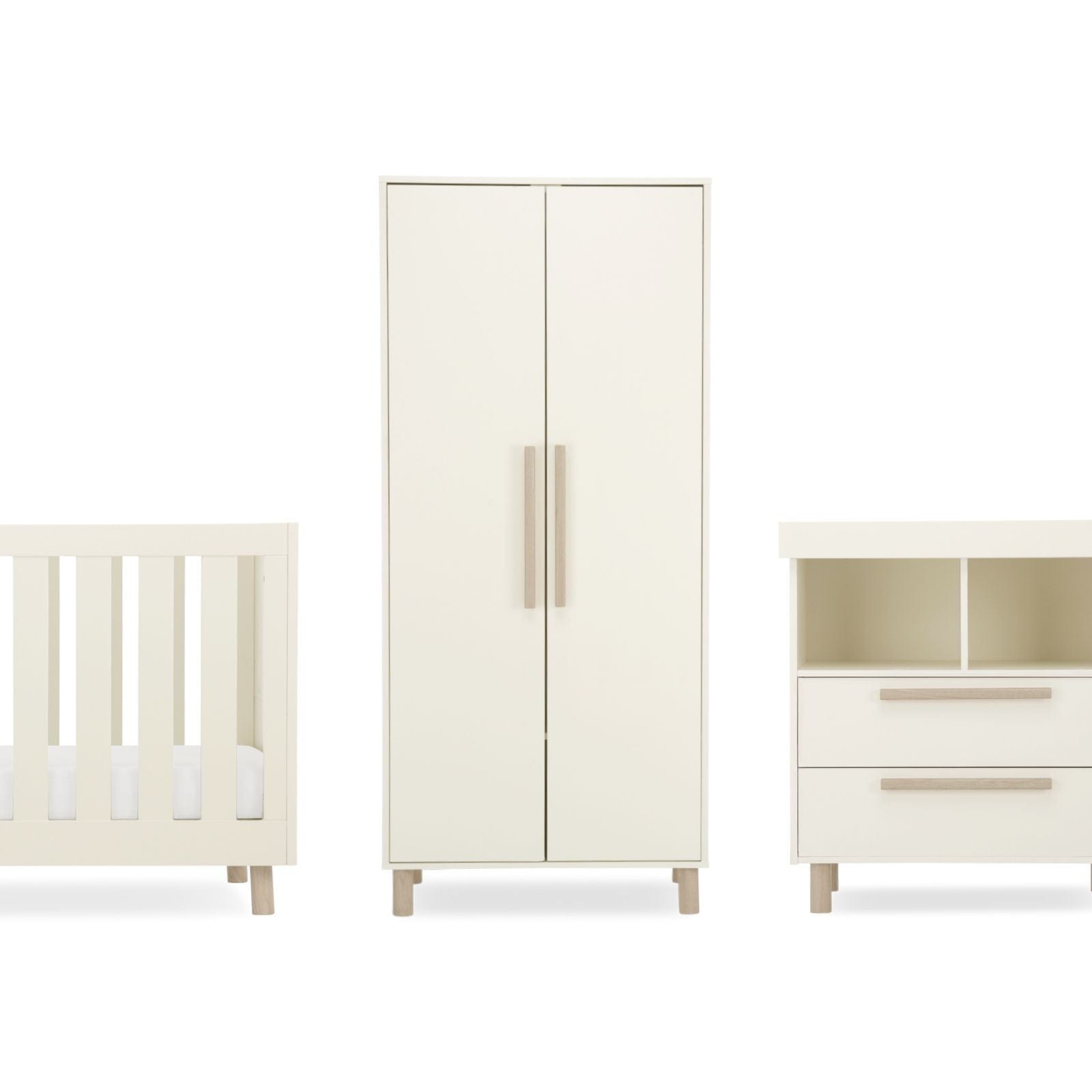 Cuddle Co Cuddle Co Harper 3 Nursery Piece Set | Cream & Ash